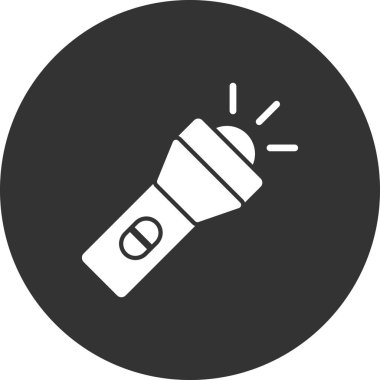 Meşale, fener ikonu vektör illüstrasyonu