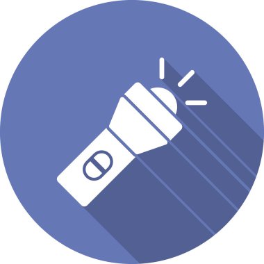 Meşale, fener ikonu vektör illüstrasyonu