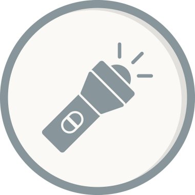 Meşale, fener ikonu vektör illüstrasyonu