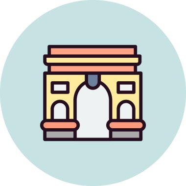 Modern Zafer Kemeri simgesinin vektör çizimi