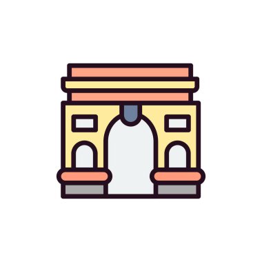 Vektör illüstrasyonu, simge ögesi arkaplanı. Zafer Kemeri