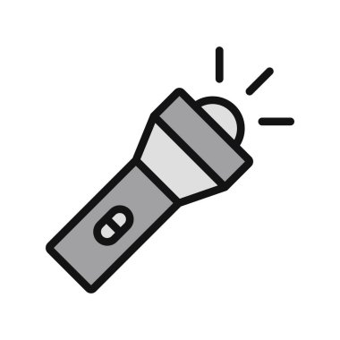 Meşale, fener ikonu vektör illüstrasyonu