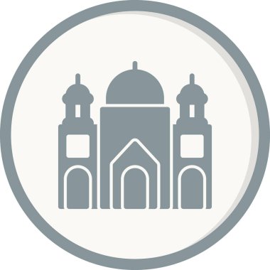 Badshahi Camii, mimarlık, vektör illüstrasyonu 
