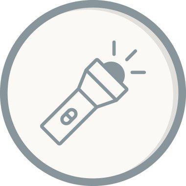 Meşale, fener ikonu vektör illüstrasyonu