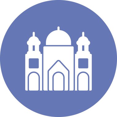 Badshahi Mosque, building architecture, vector illustration 