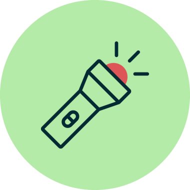 Meşale, fener ikonu vektör illüstrasyonu