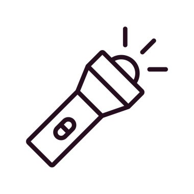 Meşale, fener ikonu vektör illüstrasyonu