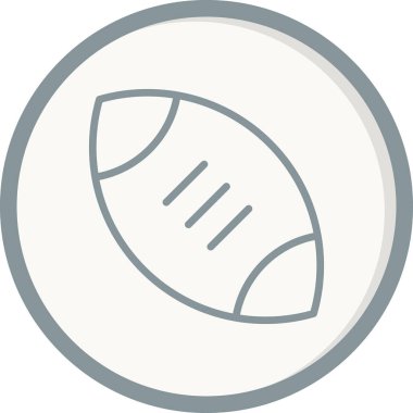 Ragbi topu ikonu. spor vektörü illüstrasyonu