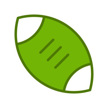 Ragbi topu ikonu. spor vektörü illüstrasyonu