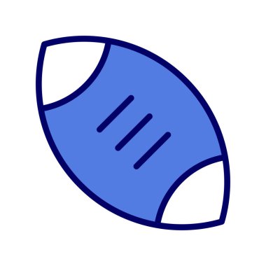 Ragbi topu ikonu. spor vektörü illüstrasyonu