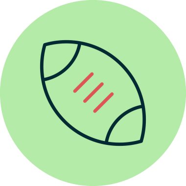 Ragbi topu ikonu. spor vektörü illüstrasyonu