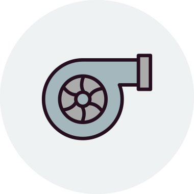 Türbin. Web simgesi basit tasarım