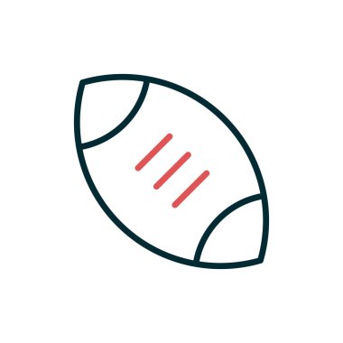 Ragbi topu ikonu. spor vektörü illüstrasyonu