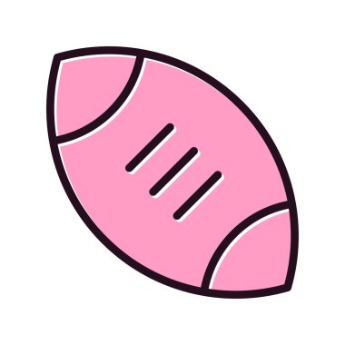 Ragbi topu ikonu. spor vektörü illüstrasyonu