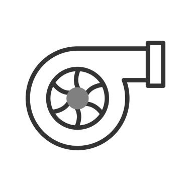 Türbin. Web simgesi basit tasarım