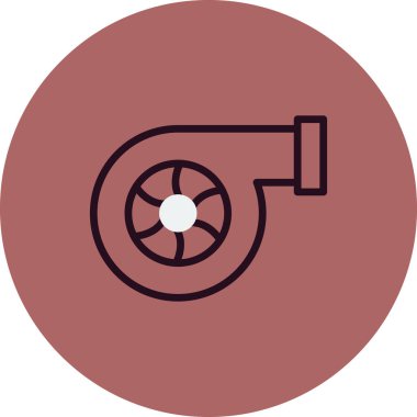 Türbin. Web simgesi basit tasarım