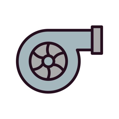 Türbin. Web simgesi basit tasarım