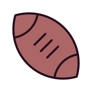 Top, Amerikan futbol sahası ikonu. Basit dizayn edilebilir. Şablon vektörü tasarla