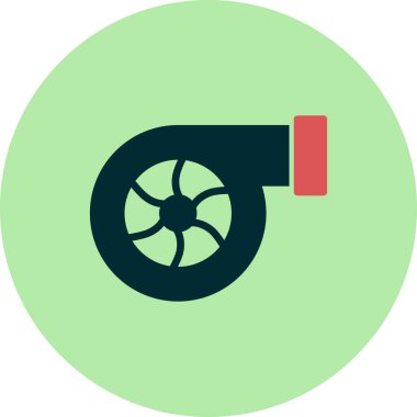 Türbin. Web simgesi basit tasarım