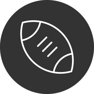 Top, Amerikan futbol sahası ikonu. Basit dizayn edilebilir. Şablon vektörü tasarla