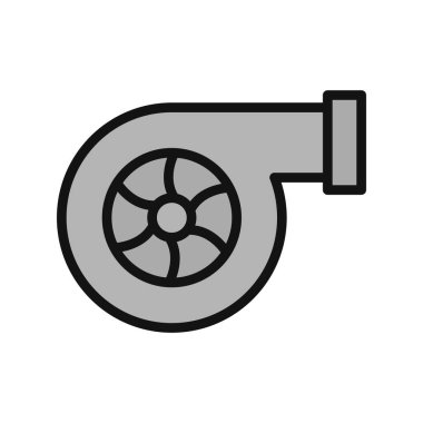 Türbin. Web simgesi basit tasarım