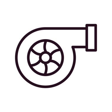 Türbin. Web simgesi basit tasarım