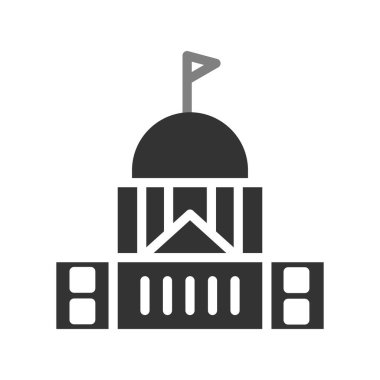 Washington binası. Web simgesi basit illüstrasyon