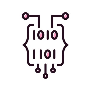 İkili Kod Ağ simgesi 