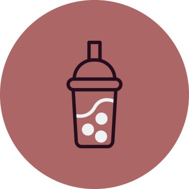 Kokteyl simgesinin vektör çizimi izole edilmiş