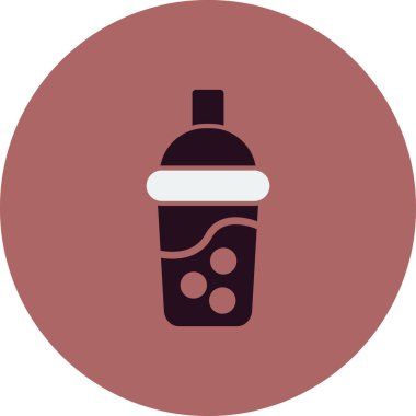 Kokteyl simgesinin vektör çizimi izole edilmiş