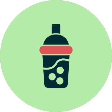 Kokteyl simgesinin vektör çizimi izole edilmiş