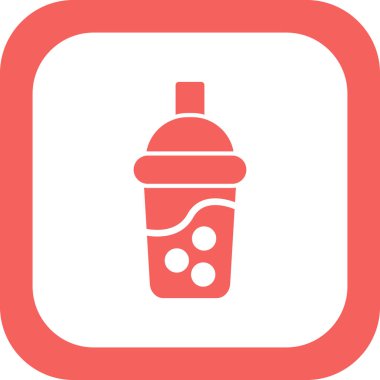 Kokteyl simgesinin vektör çizimi izole edilmiş