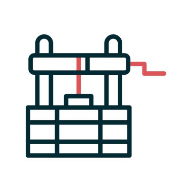 Su, bina, vektör illüstrasyonu