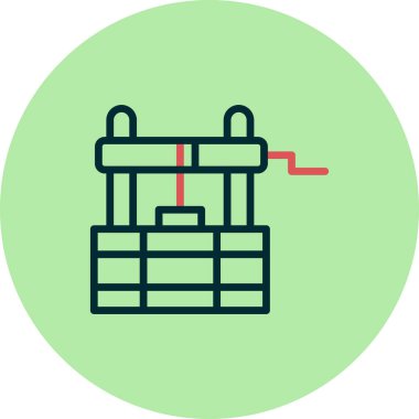 Su, bina, vektör illüstrasyonu