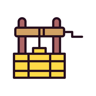 Su, bina, vektör illüstrasyonu