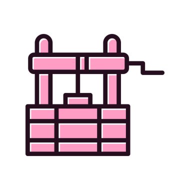 Su, bina, vektör illüstrasyonu