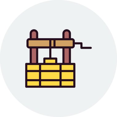 Su, bina, vektör illüstrasyonu