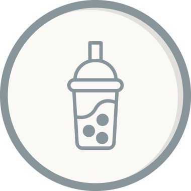 Kokteyl simgesinin vektör çizimi izole edilmiş