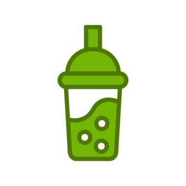 Kokteyl simgesinin vektör çizimi izole edilmiş