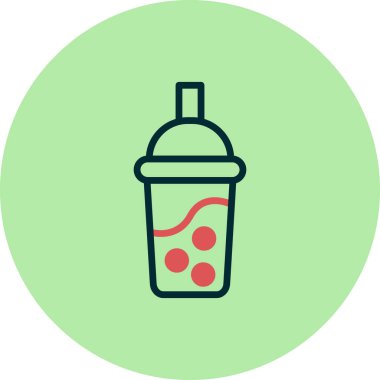 Kokteyl simgesinin vektör çizimi izole edilmiş