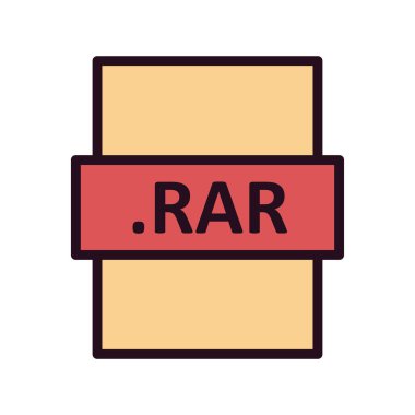 dosya biçimi simgesi, basit vektör illüstrasyon tasarımı