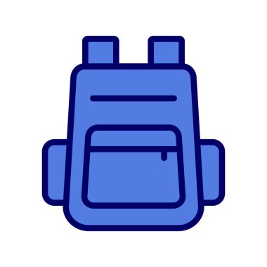 sırt çantası simgesi vektör illüstrasyonu