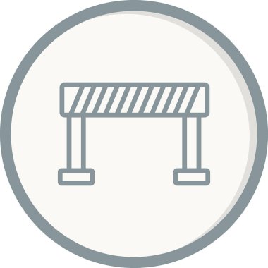 yol bariyeri simgesi, vektör illüstrasyonu