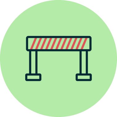 yol bariyeri simgesi, vektör illüstrasyonu