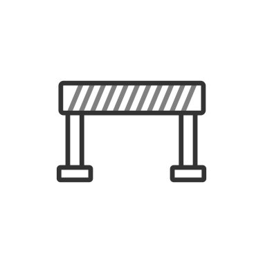 yol bariyeri simgesi, vektör illüstrasyonu