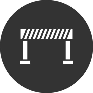 yol bariyeri simgesi, vektör illüstrasyonu