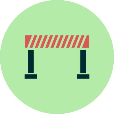 yol bariyeri simgesi, vektör illüstrasyonu