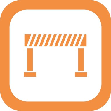 yol bariyeri simgesi, vektör illüstrasyonu