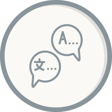 Sohbet 'in vektör simgesi, web diyaloğu bildirimi