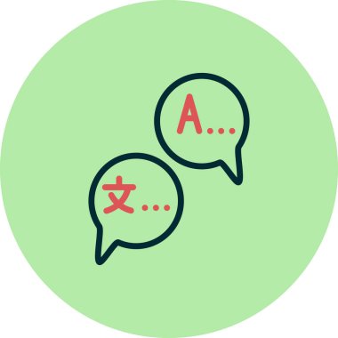 Sohbet 'in vektör simgesi, web diyaloğu bildirimi